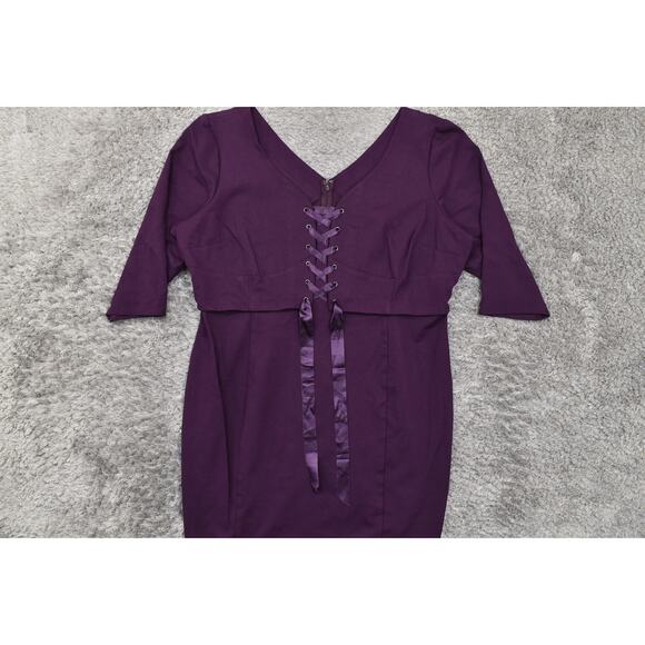 NEW Lane Bryant Purple Sheath Dress Plus Size 22 NWT - Picture 4 of 10